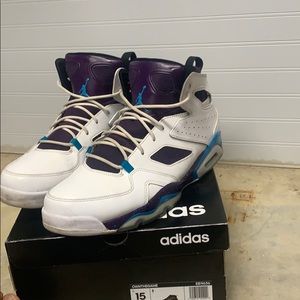 Purple/blue Jordan shoes